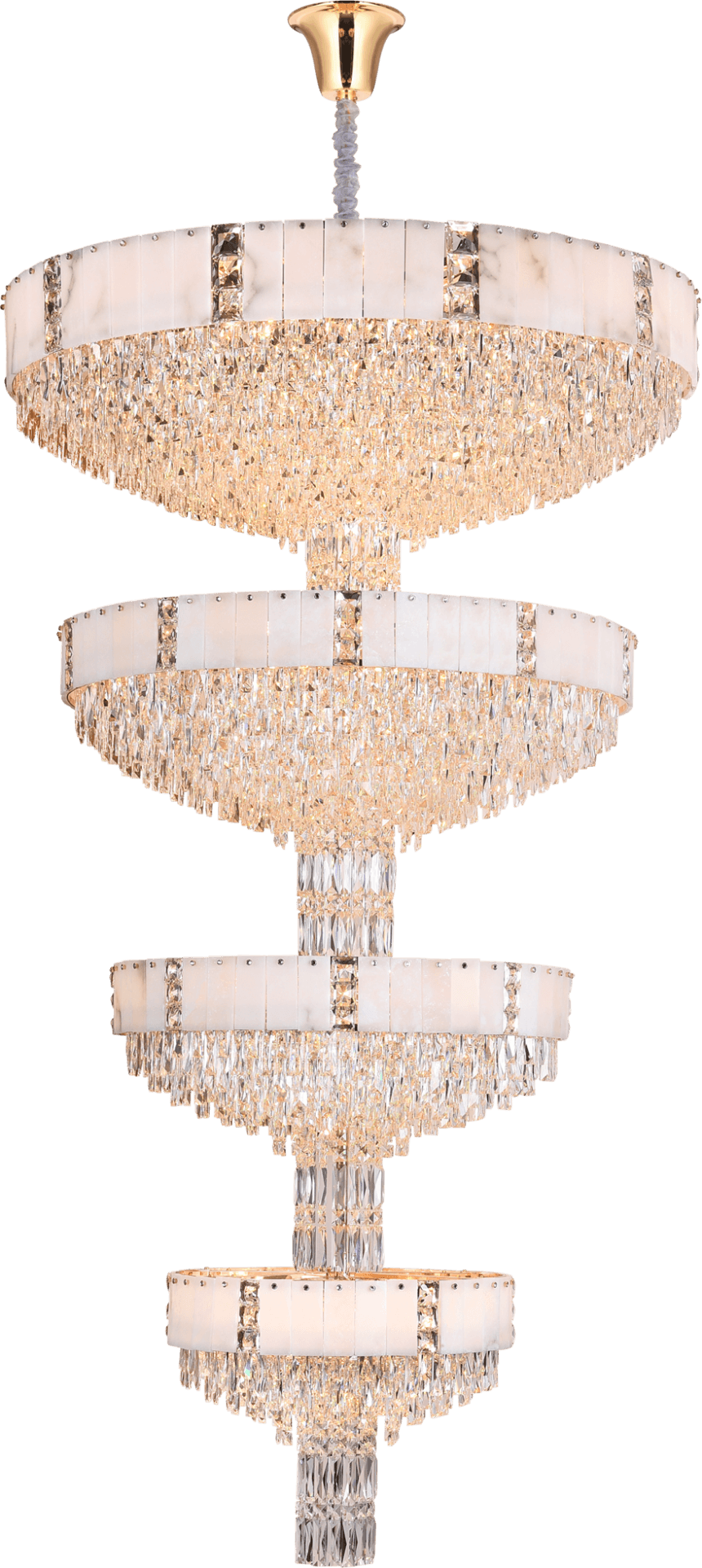 4 Tier Crystal Fountain Chandelier CH25/91G