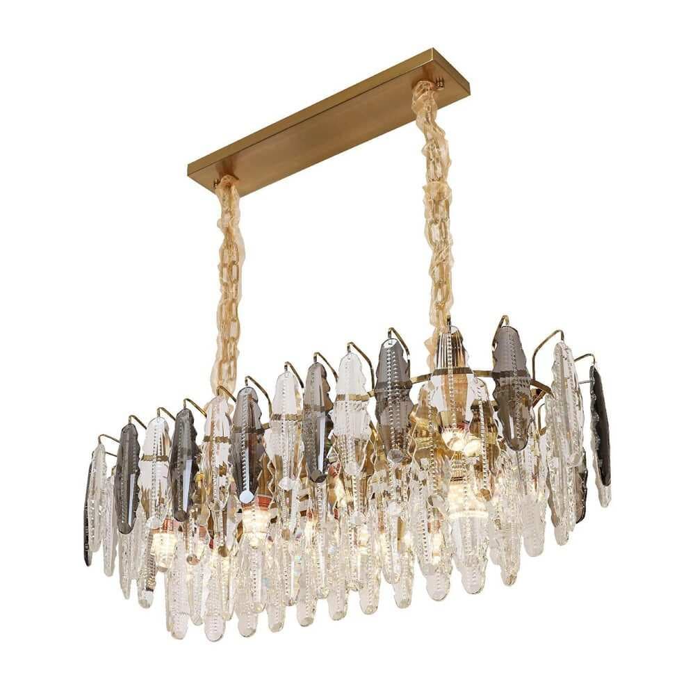 Gold Crystal Leaf Dining Ceiling Chandelier CH09/10G-900*400