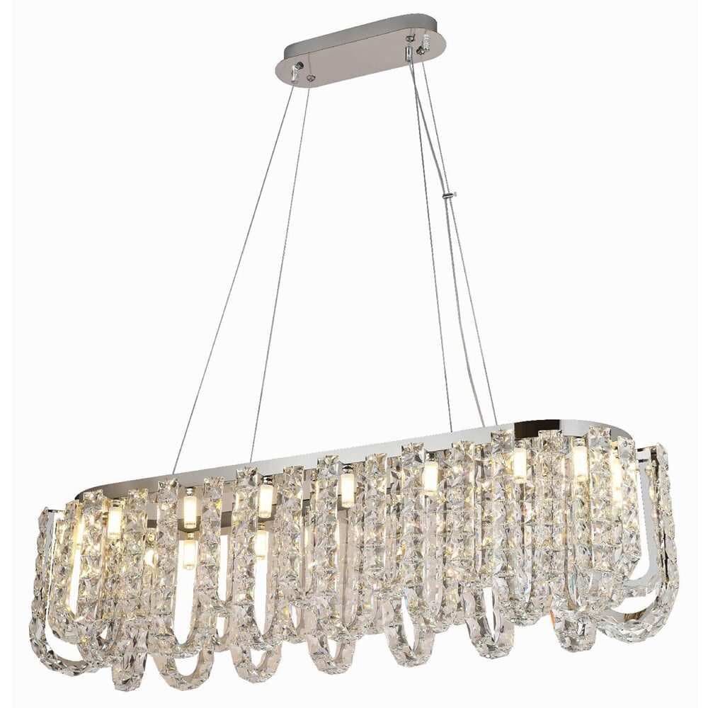 Hanging Crystal Loop Dining Ceiling Chandelier CH21/18C