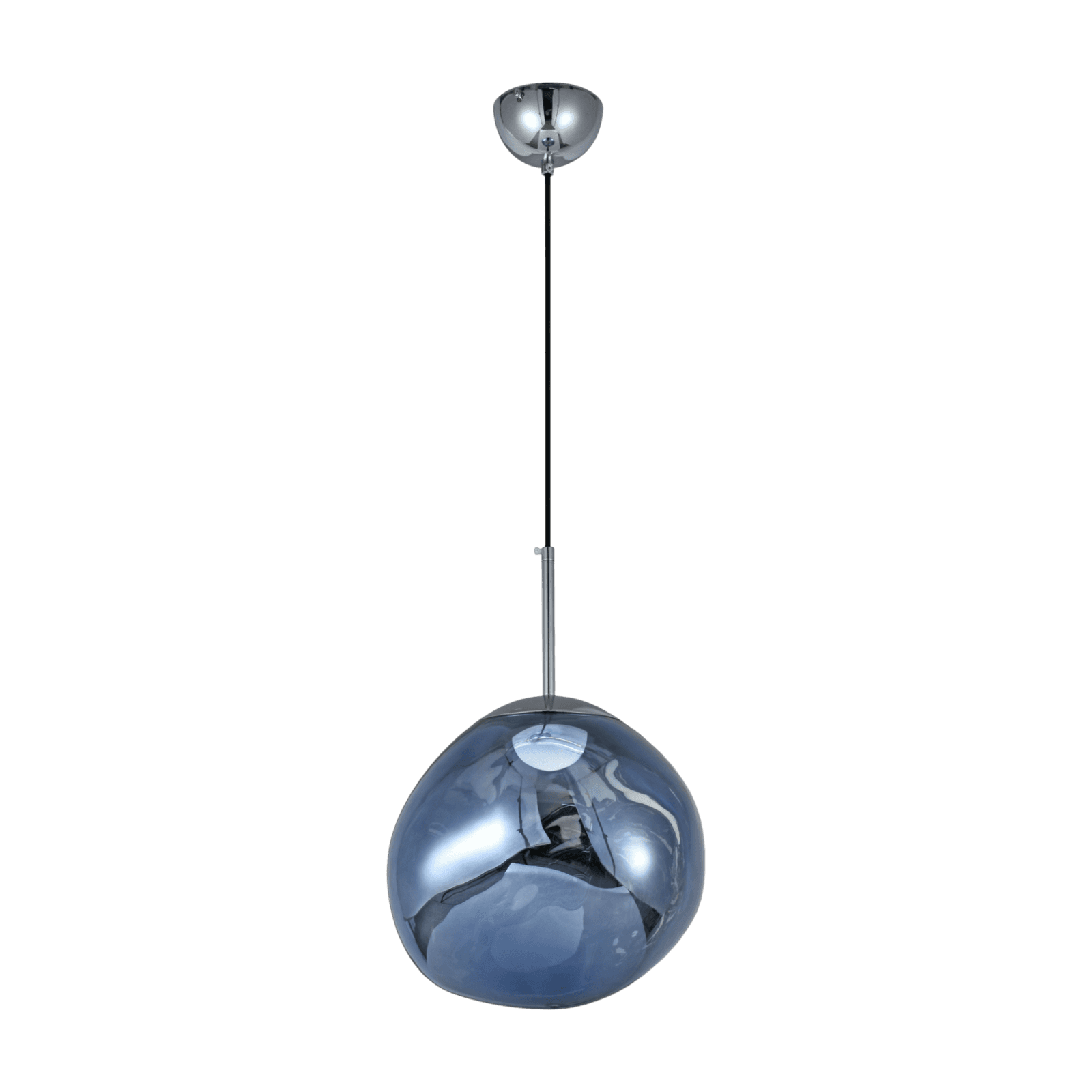 Blue Organic Filament Chrome Pendant Light CP221