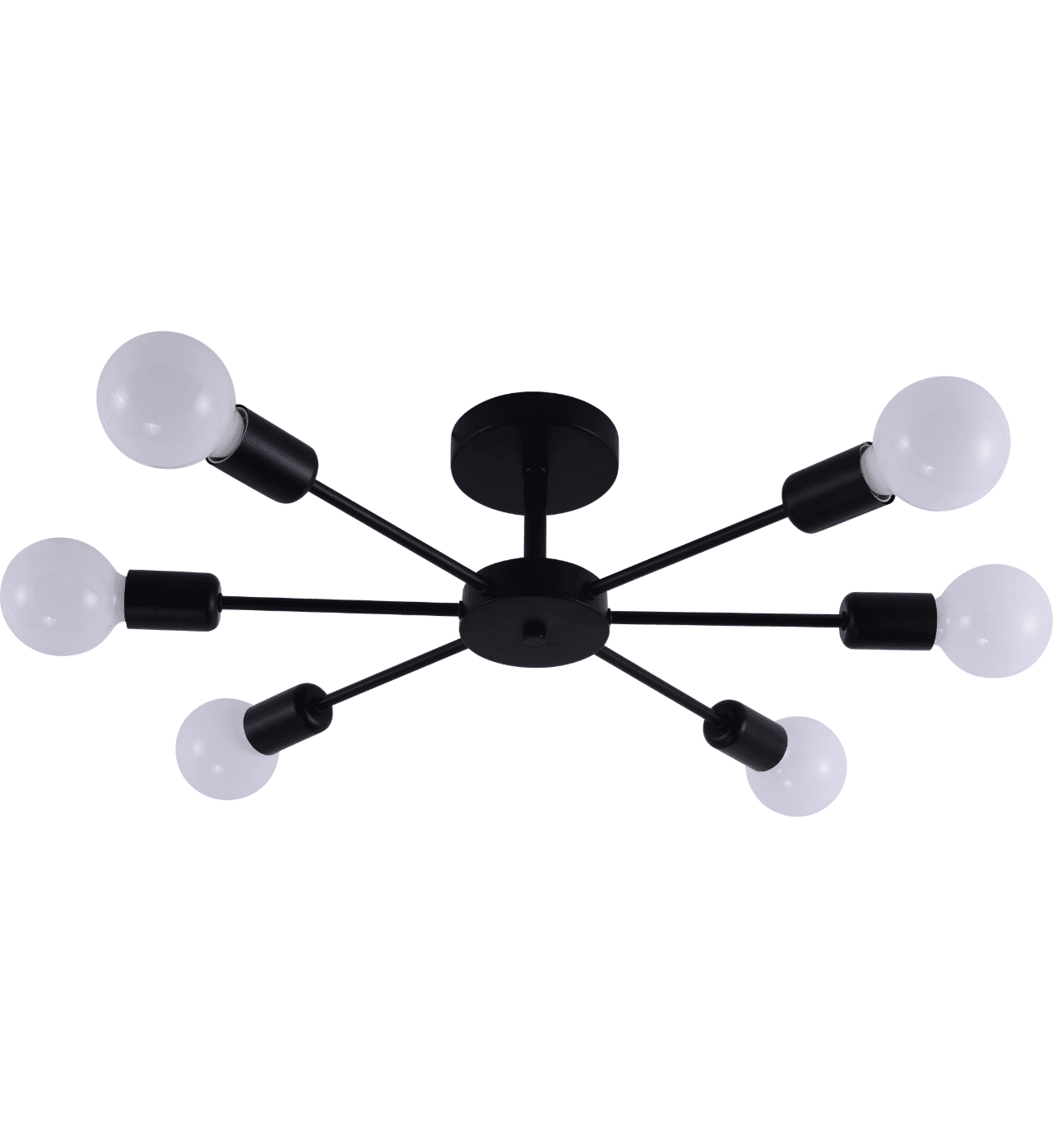 CP245/6BL 6 Arm Stylish Black Ceiling Light