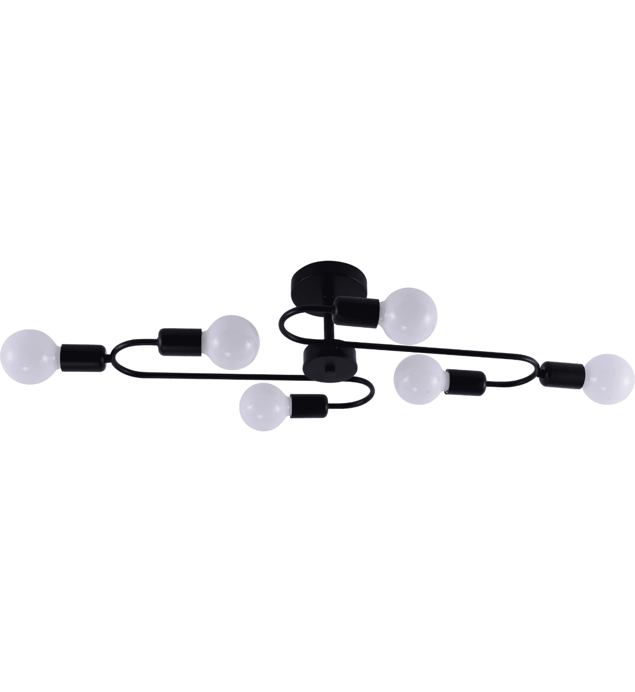 CP247/6BL 6 Arm Stylish Black Ceiling Light