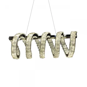 Hanging Horizontal Spiral Crystal Chandelier - CH34