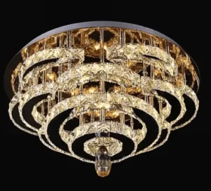 5 Tier Semi Flush Crystal Chandelier CH47