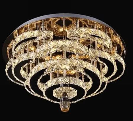 5 Tier Semi Flush Crystal Chandelier CH47