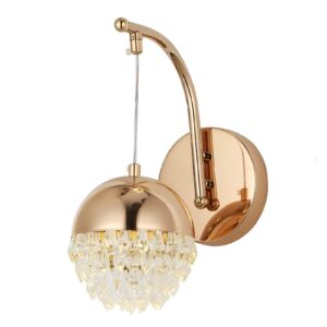 Hanging Crystal Ball Wall Light CH19/1 Gold or Chrome
