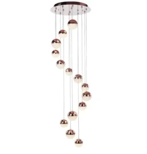 Spiral Cluster Ceiling Pendant - Rose Gold CH226-RG