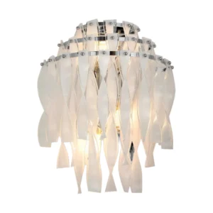Chrome Base White Spiral Wall Light CH256/3C
