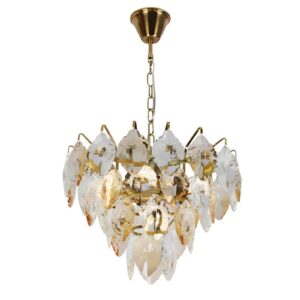 Gold Crystal Leaf Chandelier CH39/6G-400