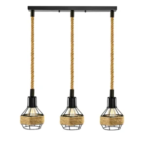 Vintage Industrial Rope Pendant Chandelier CP142