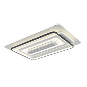 Modern Triple-Tier Grey Rectangle Flush Ceiling Light CP191