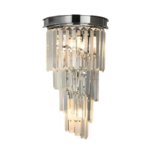 Chrome & Gold Crystal Wall Light Sconce CH253/3
