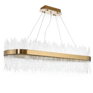Postmodern Luxury Brass Hanging Crystal Chandelier - CH192