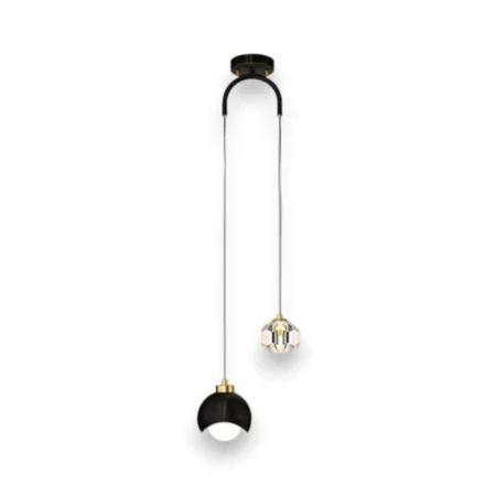 Crystal Ceiling Black Pendant Light - CP87