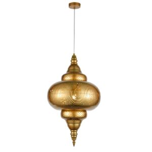 Big Turkish Moroccan Antique Gold Pendant Light TUR001