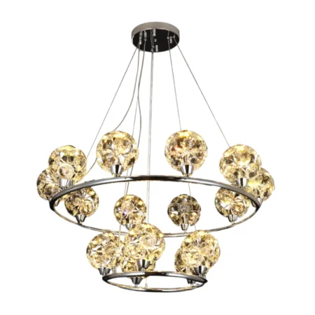Modern Hanging Crystal Chrome Chandelier - CH262/15C- 800