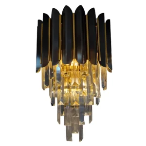 Modern Black 5 Tier Crystal Wall Light CH249/3C