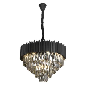 Black Metal Modern Crystal Chandelier CH254/12B