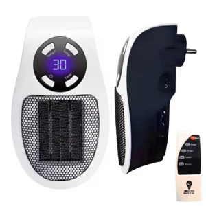 Electric Plug In Mini Wall Heater 400W With Remote - MUG-16 White
